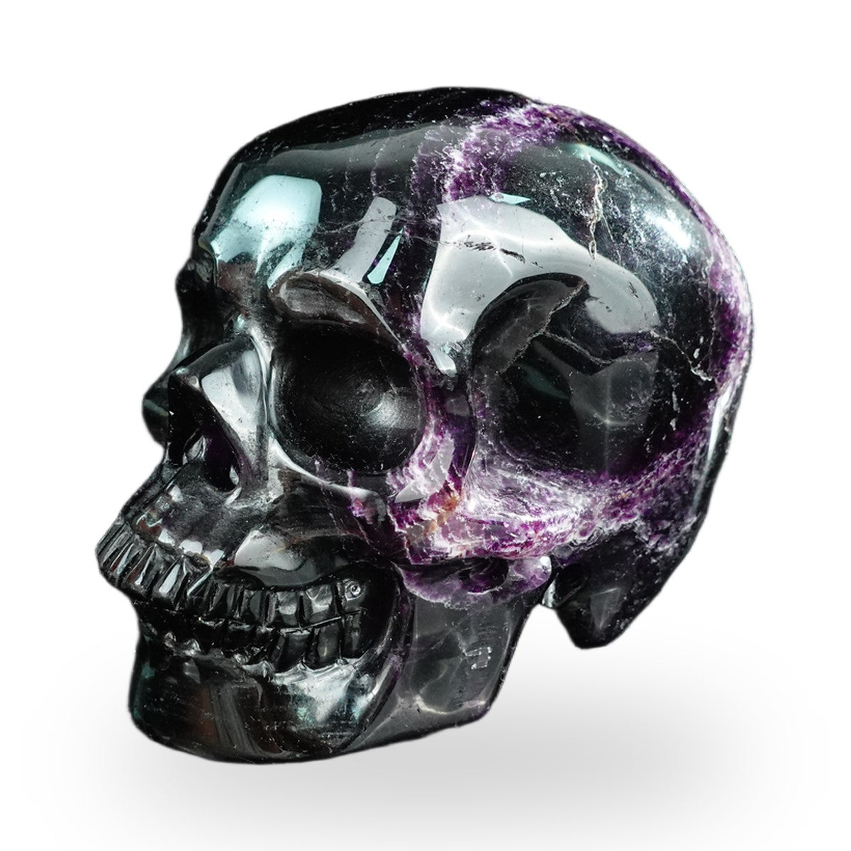 Rainbow Fluorite crystal skull 4.5" SKH45GF01 view 5