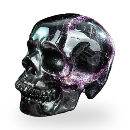 Rainbow Fluorite crystal skull 4.5" SKH45GF01 view 5