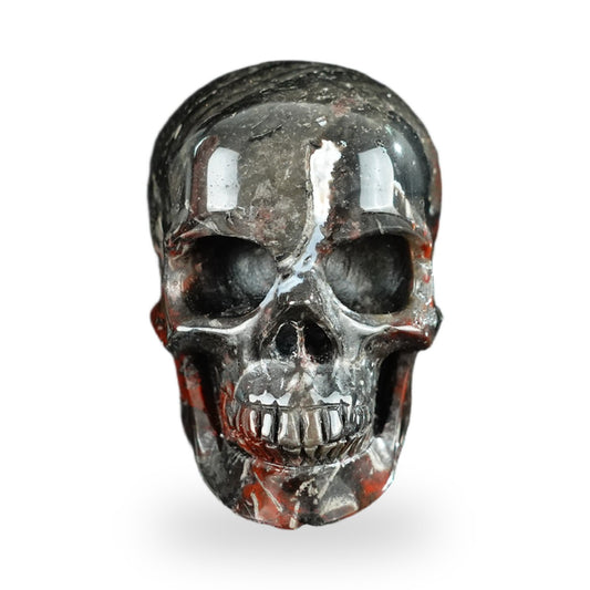 Red Crazy Lace Agate crystal skull 2.2" SKH20RC01 hand carved gemstone