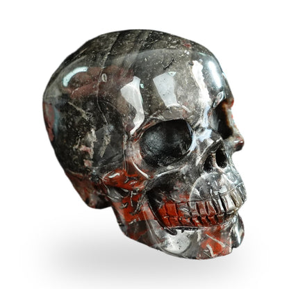 Red Crazy Lace Agate crystal skull 2.2" SKH20RC01 view 3