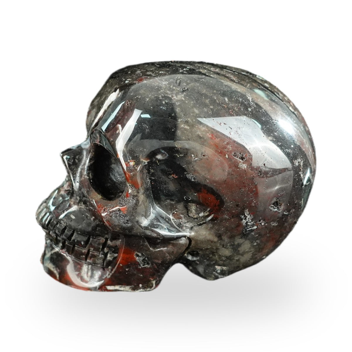 Red Crazy Lace Agate crystal skull 2.2" SKH20RC01 view 7