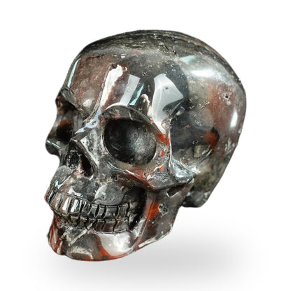 Red Crazy Lace Agate crystal skull 2.2" SKH20RC01 view 8