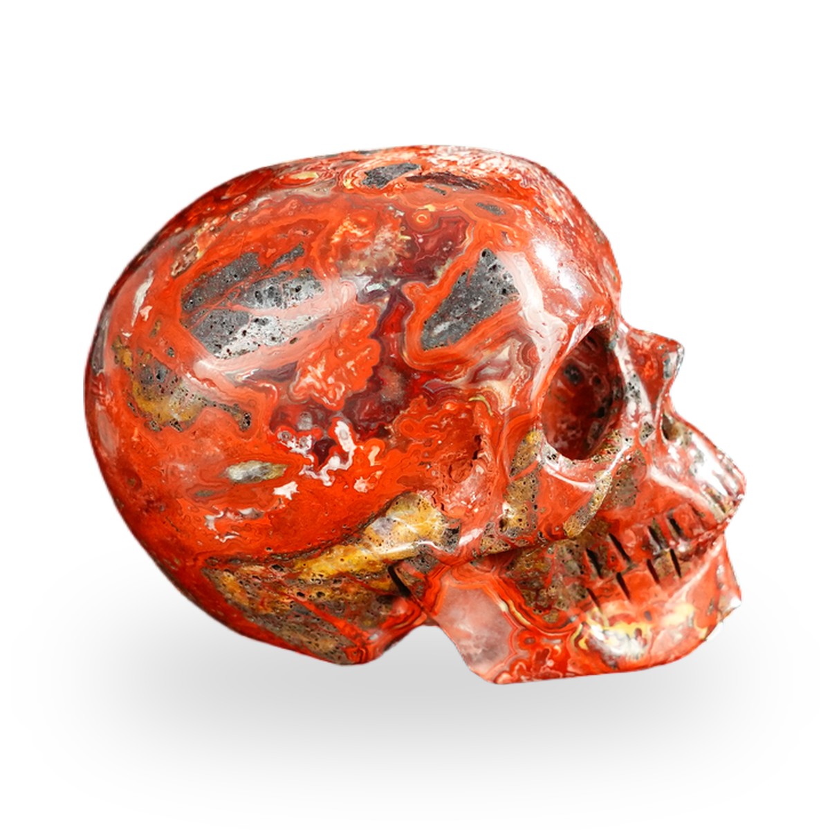 Red Crazy Lace Agate crystal skull 2.2" SKH20RC02 photo 4