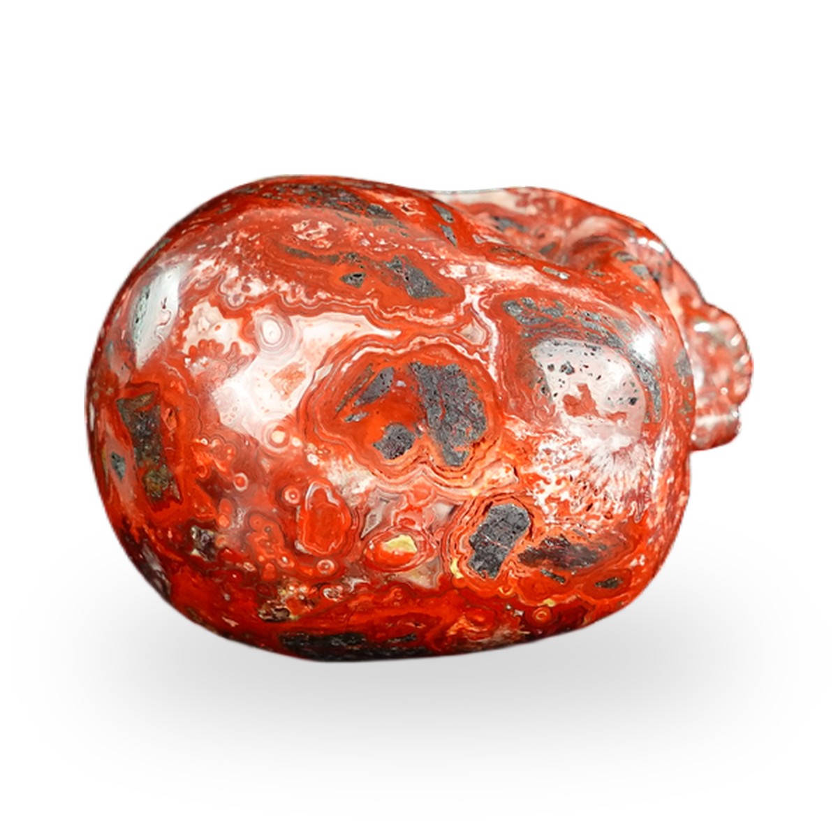 Red Crazy Lace Agate crystal skull 2.2" SKH20RC02 photo 8