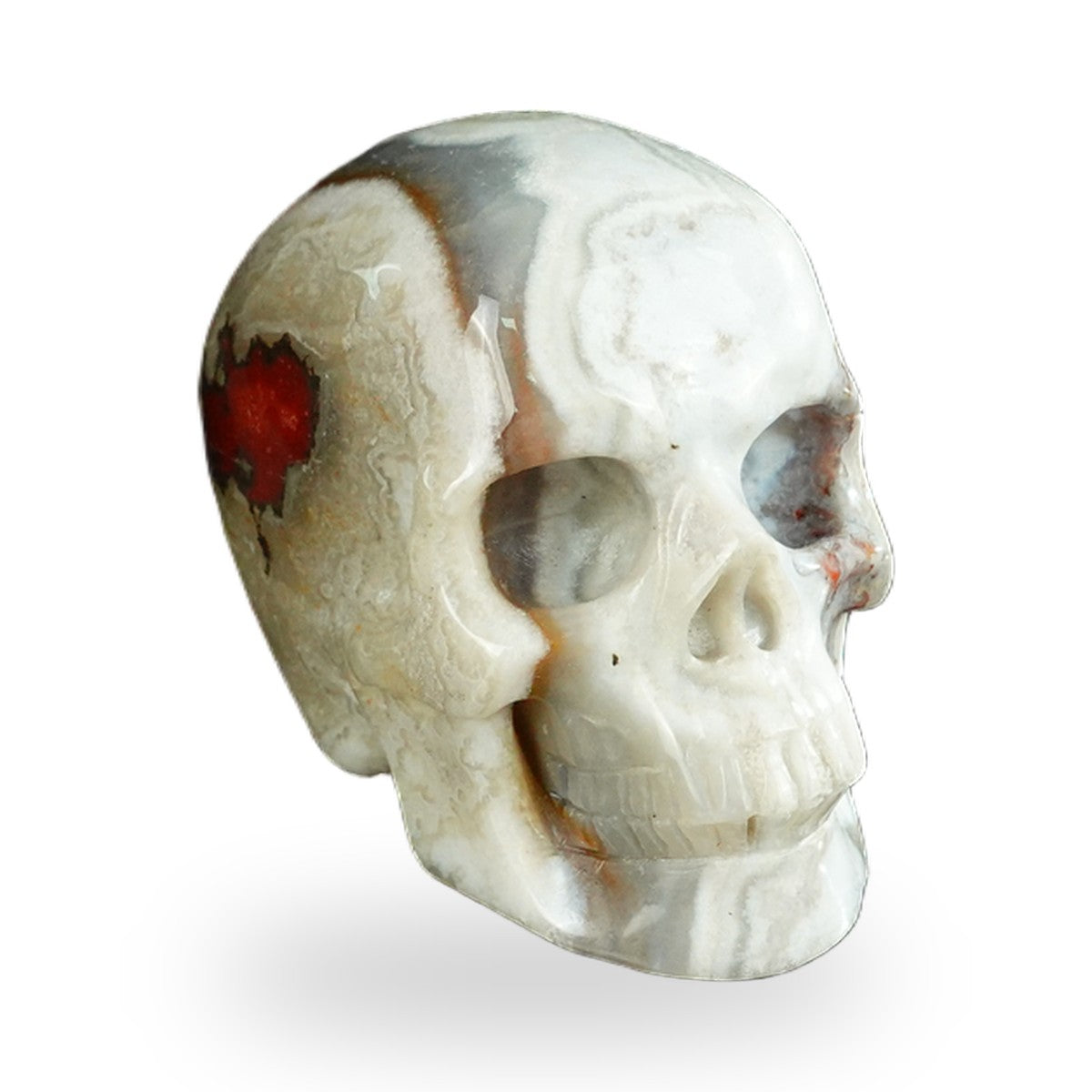 Red Crazy Lace Agate crystal skull 2.2" SKH20RC03 photo 2