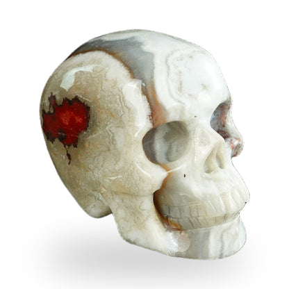 Red Crazy Lace Agate crystal skull 2.2" SKH20RC03 photo 3
