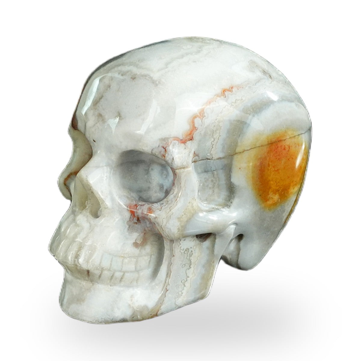 Red Crazy Lace Agate crystal skull 2.2" SKH20RC03 photo 7