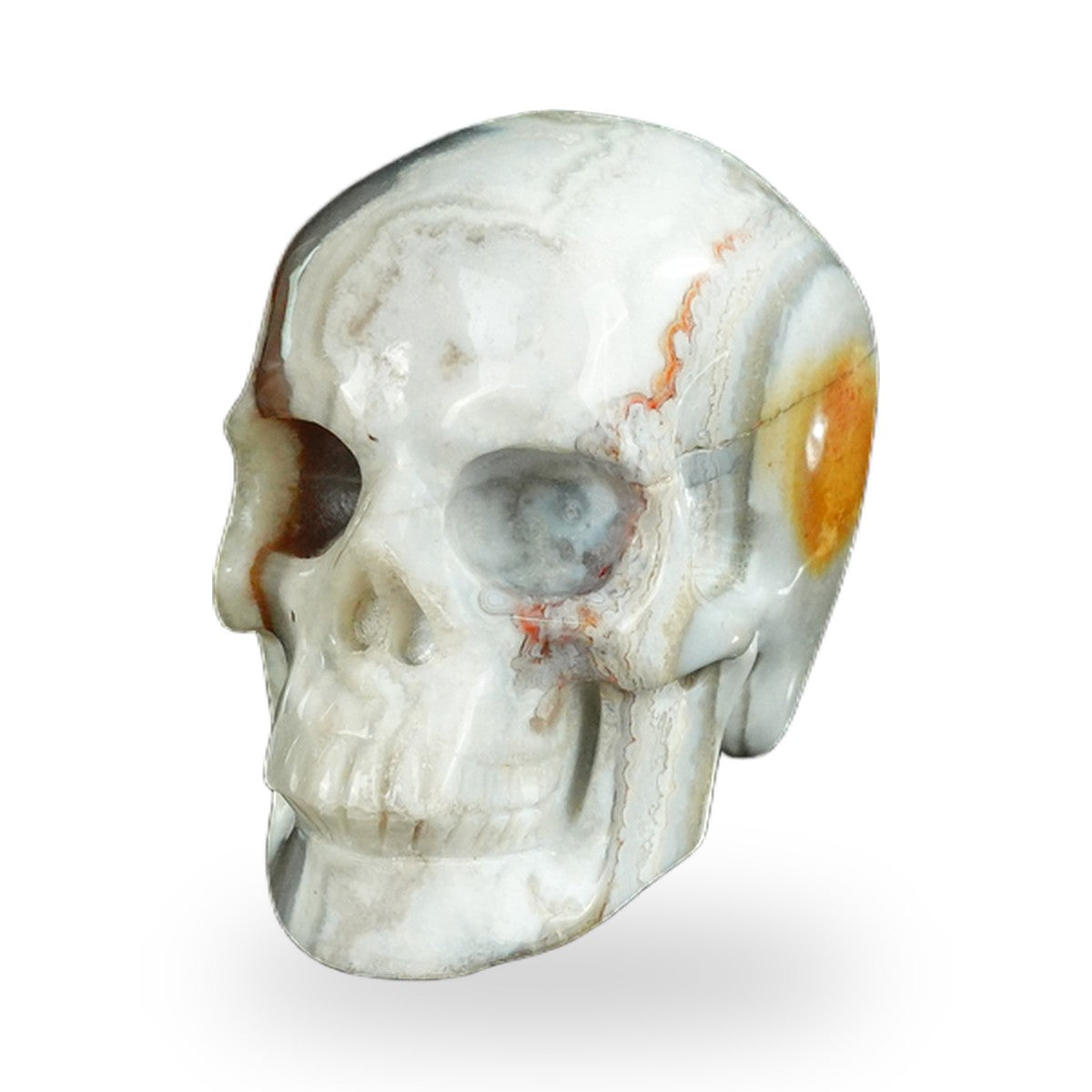 Red Crazy Lace Agate crystal skull 2.2" SKH20RC03 photo 8
