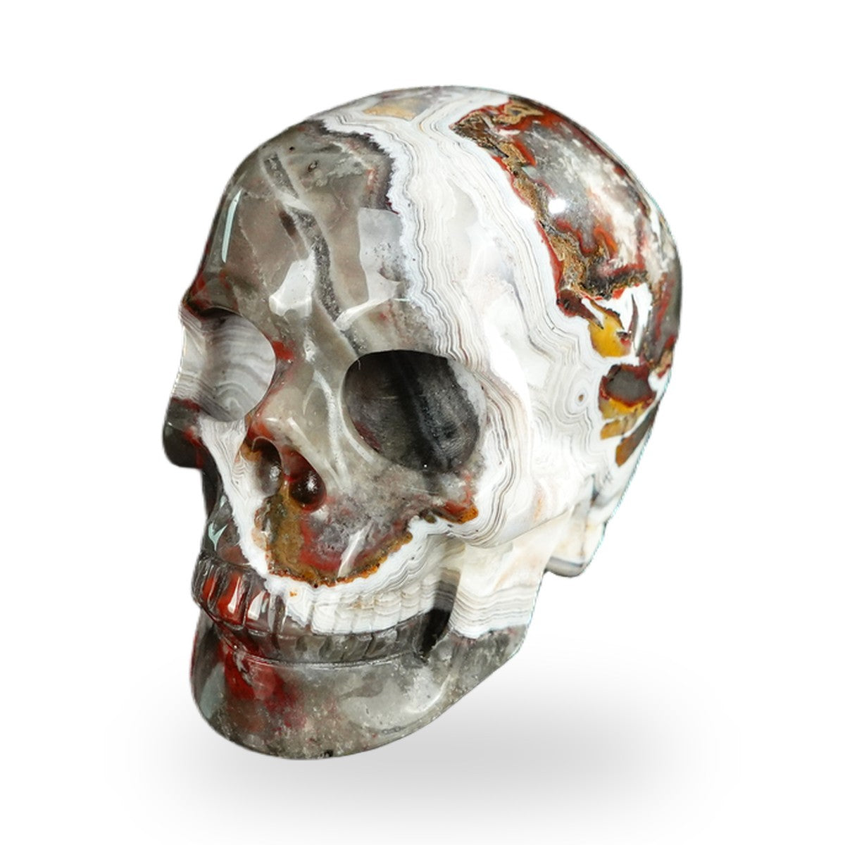 Red Crazy Lace Agate crystal skull 2.2" SKH20RC04 photo 2