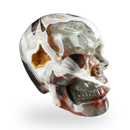 Red Crazy Lace Agate crystal skull 2.2" SKH20RC04 photo 4