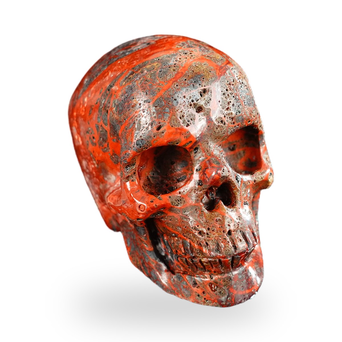 Red Crazy Lace Agate crystal skull 2.2" SKH20RC05 photo 2