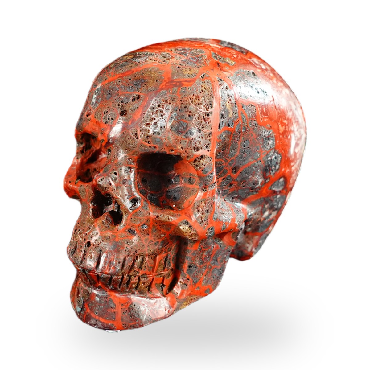 Red Crazy Lace Agate crystal skull 2.2" SKH20RC05 photo 8