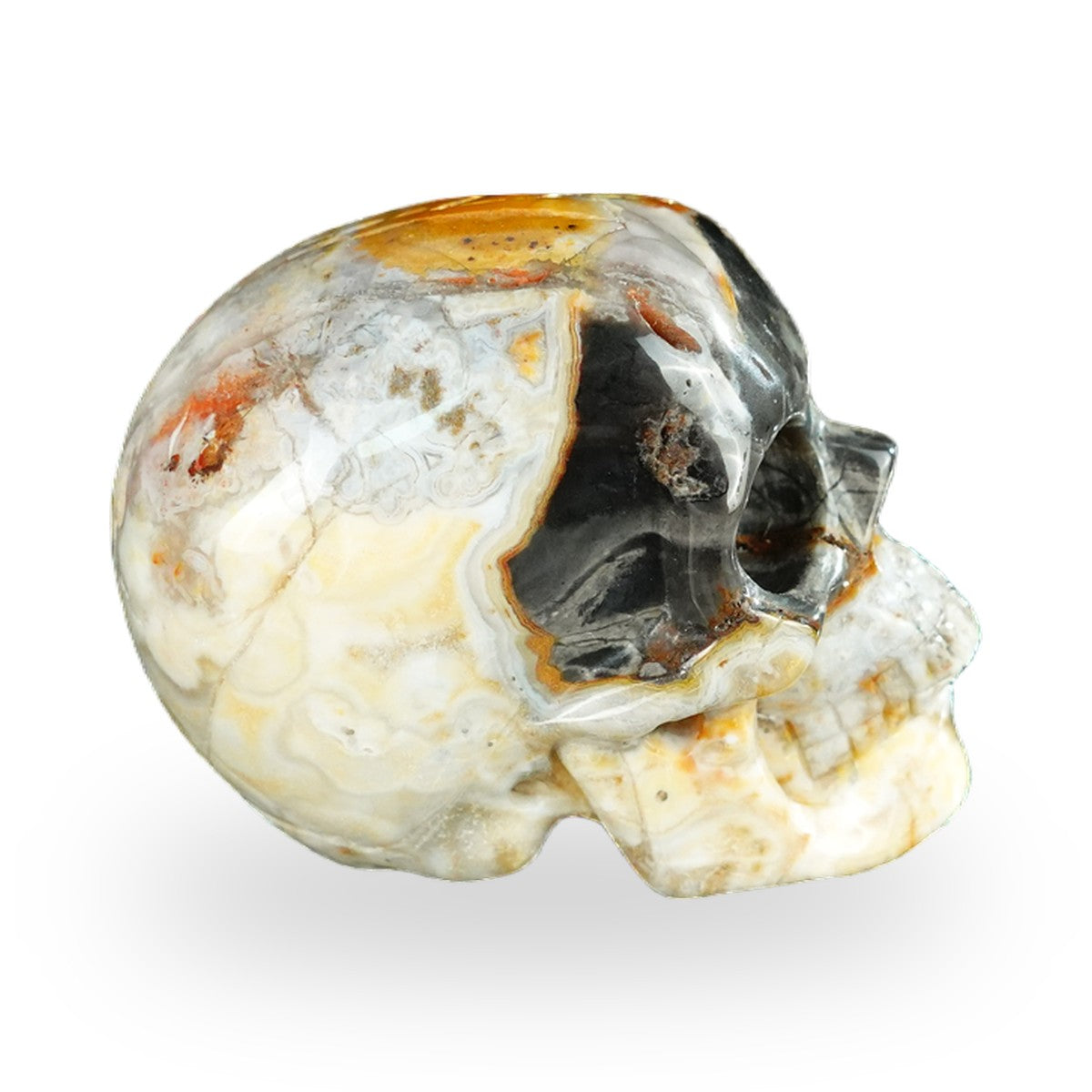 Red Crazy Lace Agate crystal skull 2.2" SKH20RC06 photo 5
