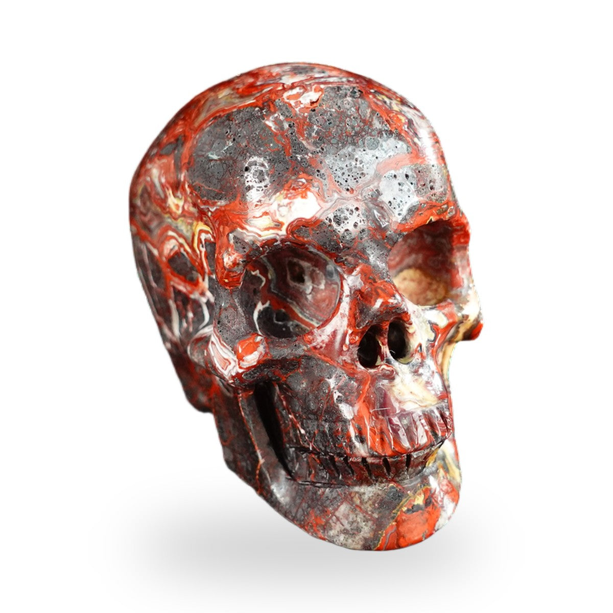 Red Crazy Lace Agate crystal skull 2.2" SKH20RC07 photo 2