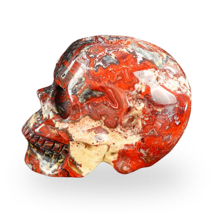 Red Crazy Lace Agate crystal skull 2.2" SKH20RC07 photo 6