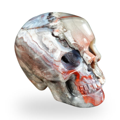 Red Crazy Lace Agate crystal skull 2.2" SKH20RC08 photo 3
