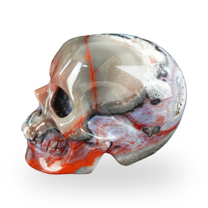 Red Crazy Lace Agate crystal skull 2.2" SKH20RC08 photo 6