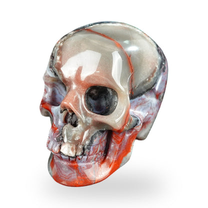 Red Crazy Lace Agate crystal skull 2.2" SKH20RC08 photo 8