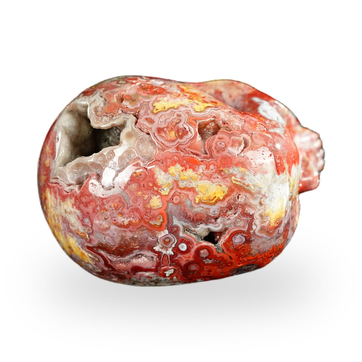 Red Crazy Lace Agate crystal skull 2.2" SKH20RC09 photo 2