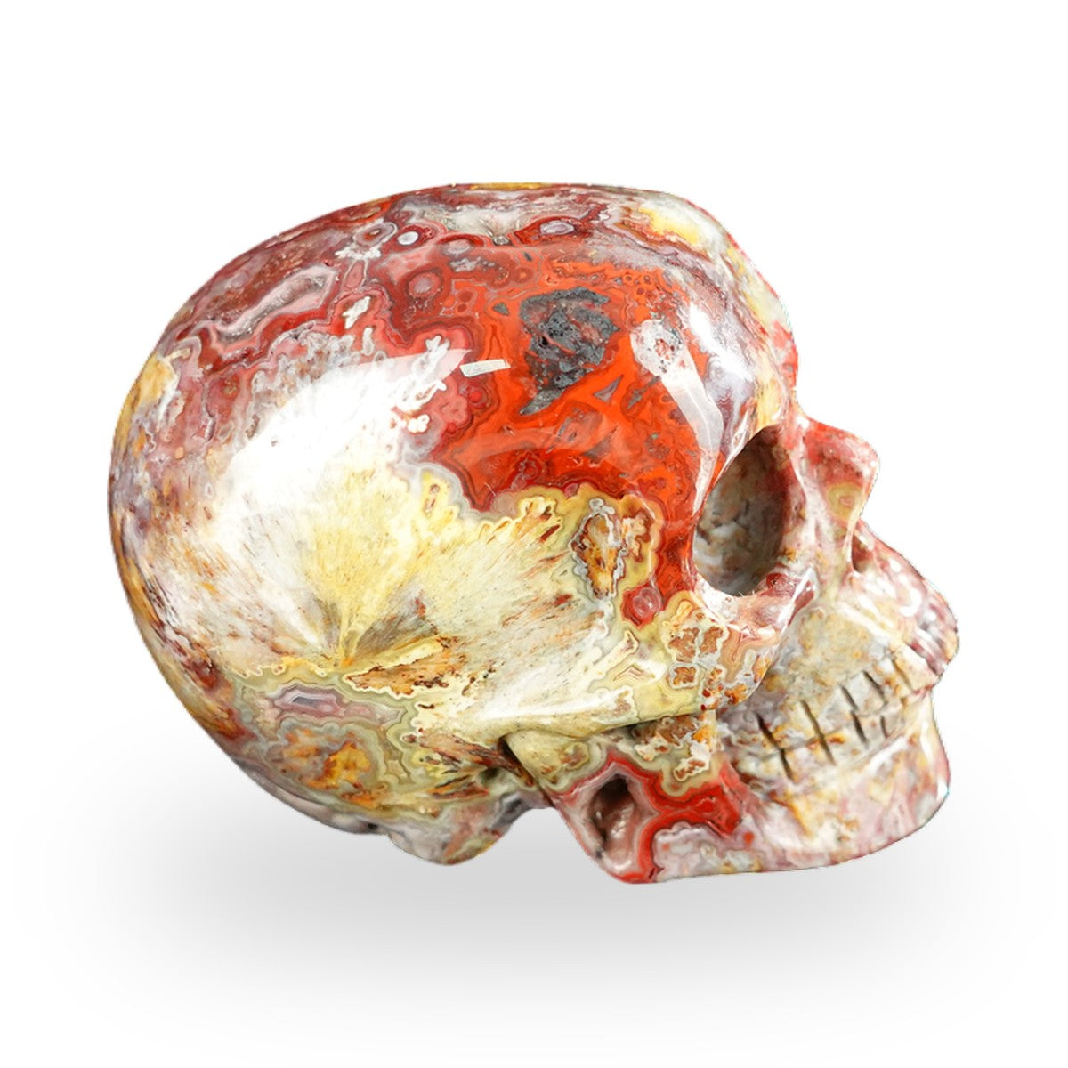 Red Crazy Lace Agate crystal skull 2.2" SKH20RC09 photo 5