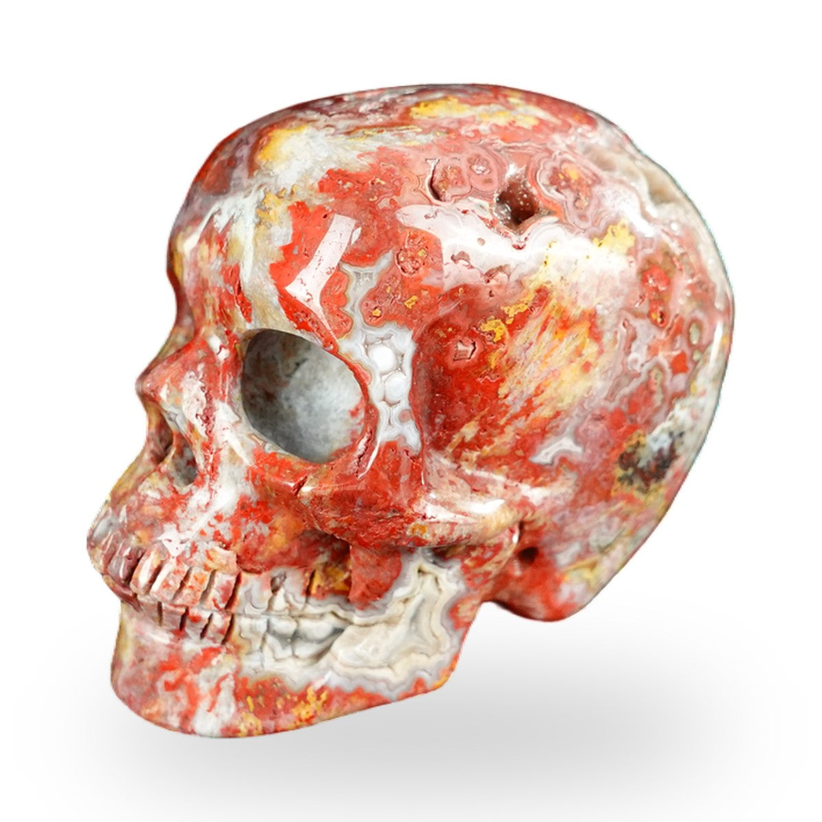 Red Crazy Lace Agate crystal skull 2.2" SKH20RC09 photo 7