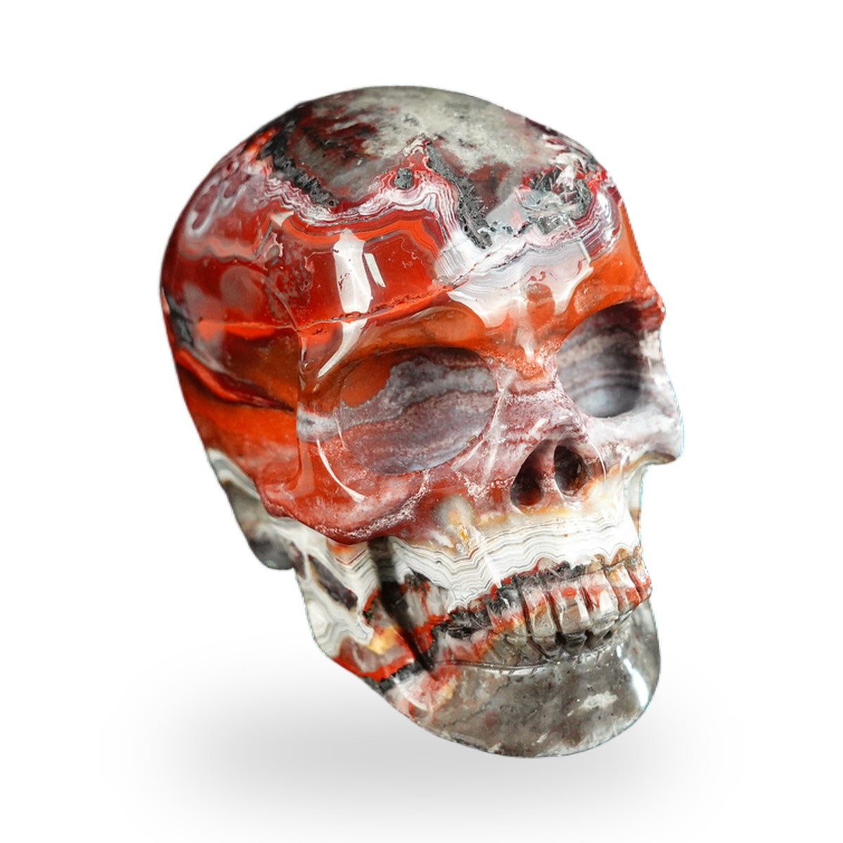 Red Crazy Lace Agate crystal skull 2.2" SKH20RC10 photo 2
