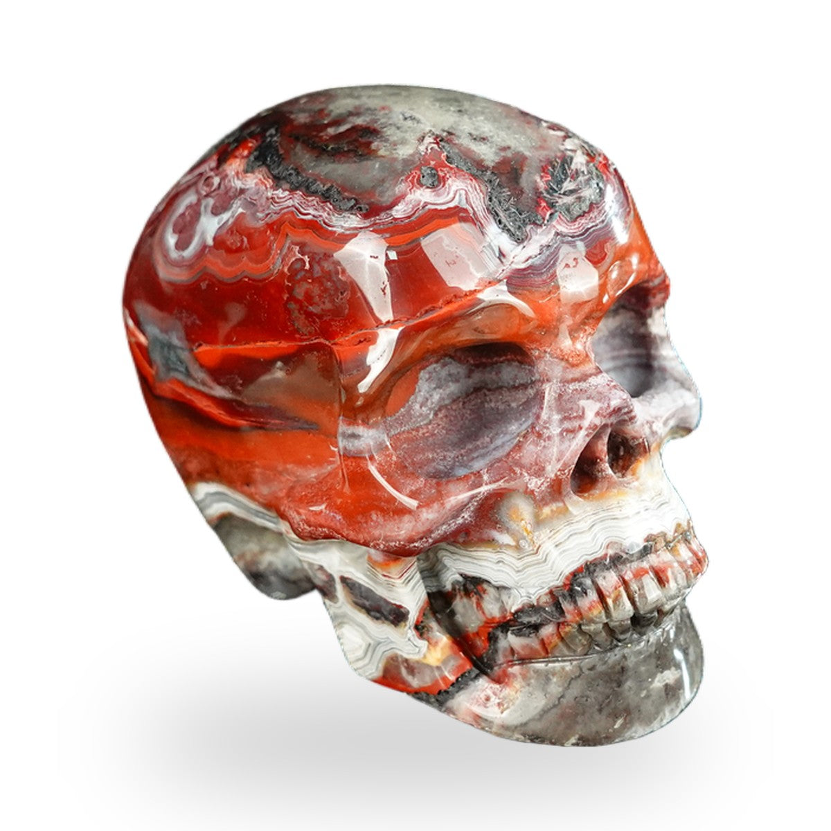 Red Crazy Lace Agate crystal skull 2.2" SKH20RC10 photo 3