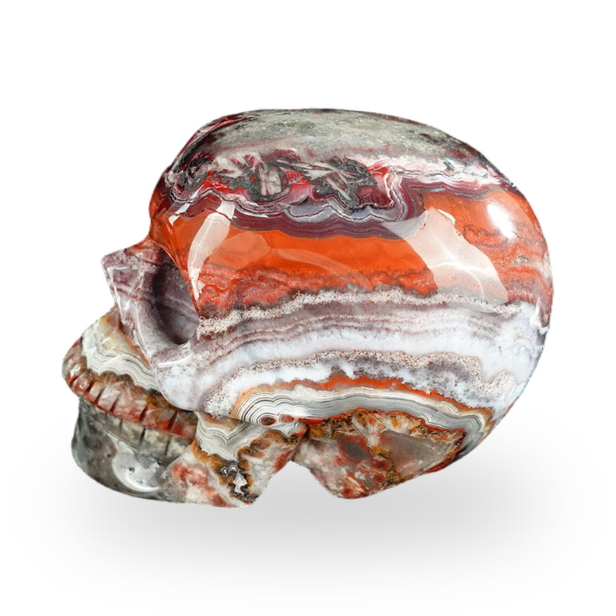 Red Crazy Lace Agate crystal skull 2.2" SKH20RC10 photo 6