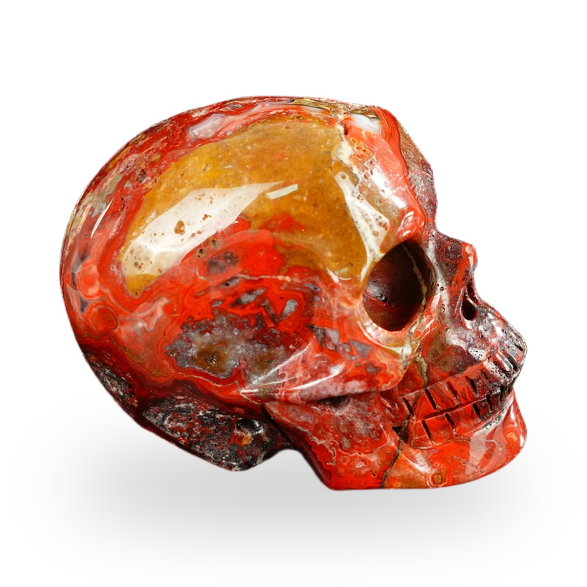 Red Crazy Lace Agate crystal skull 2.2" SKH20RC11 photo 5