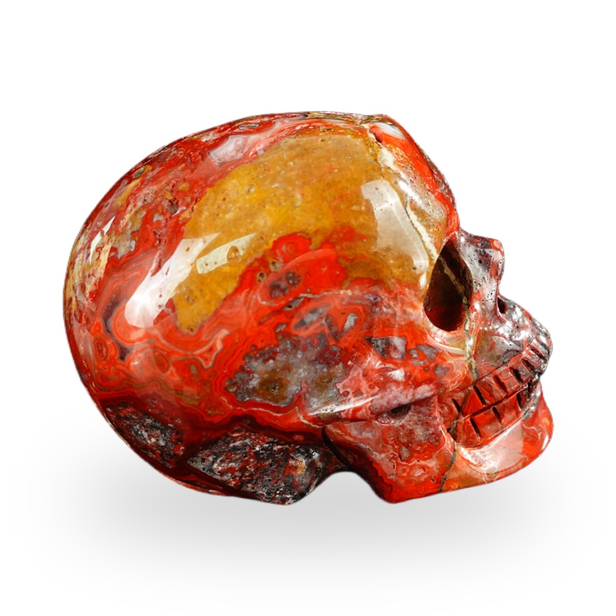 Red Crazy Lace Agate crystal skull 2.2" SKH20RC11 photo 6