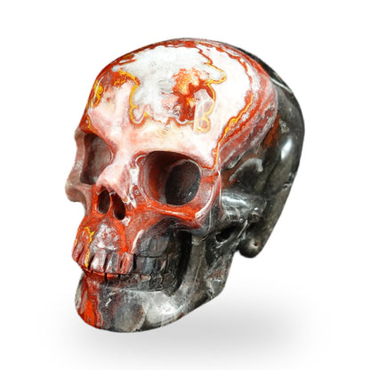Red Crazy Lace Agate crystal skull 2.2" SKH20RC13 photo 2
