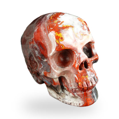 Red Crazy Lace Agate crystal skull 2.2" SKH20RC13 photo 4