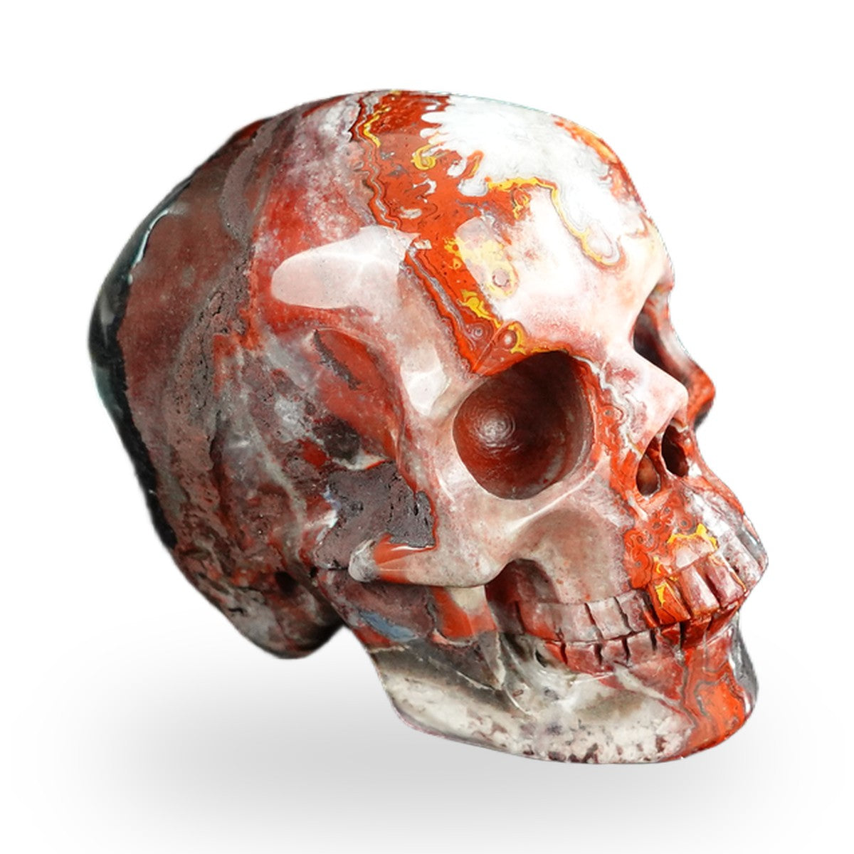 Red Crazy Lace Agate crystal skull 2.2" SKH20RC13 photo 5