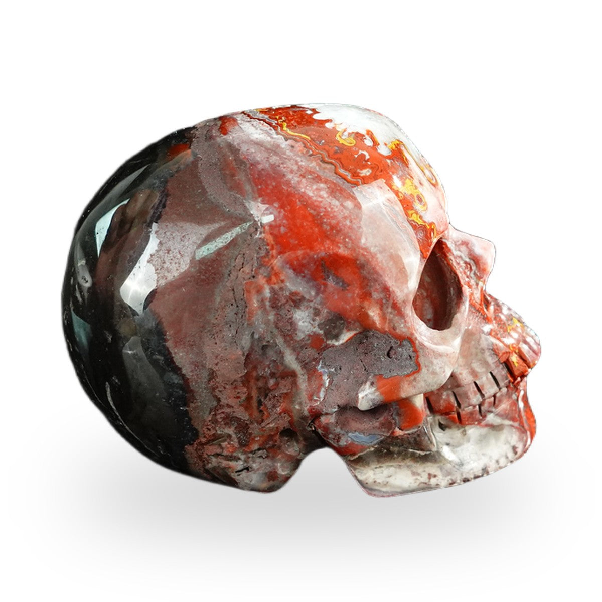 Red Crazy Lace Agate crystal skull 2.2" SKH20RC13 photo 6