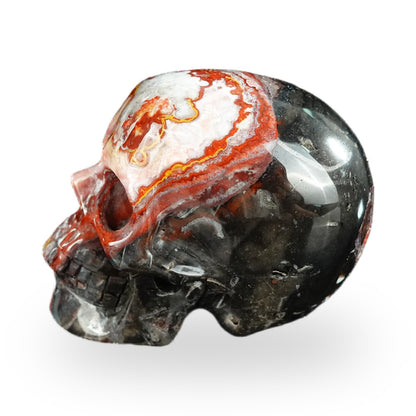 Red Crazy Lace Agate crystal skull 2.2" SKH20RC13 photo 7