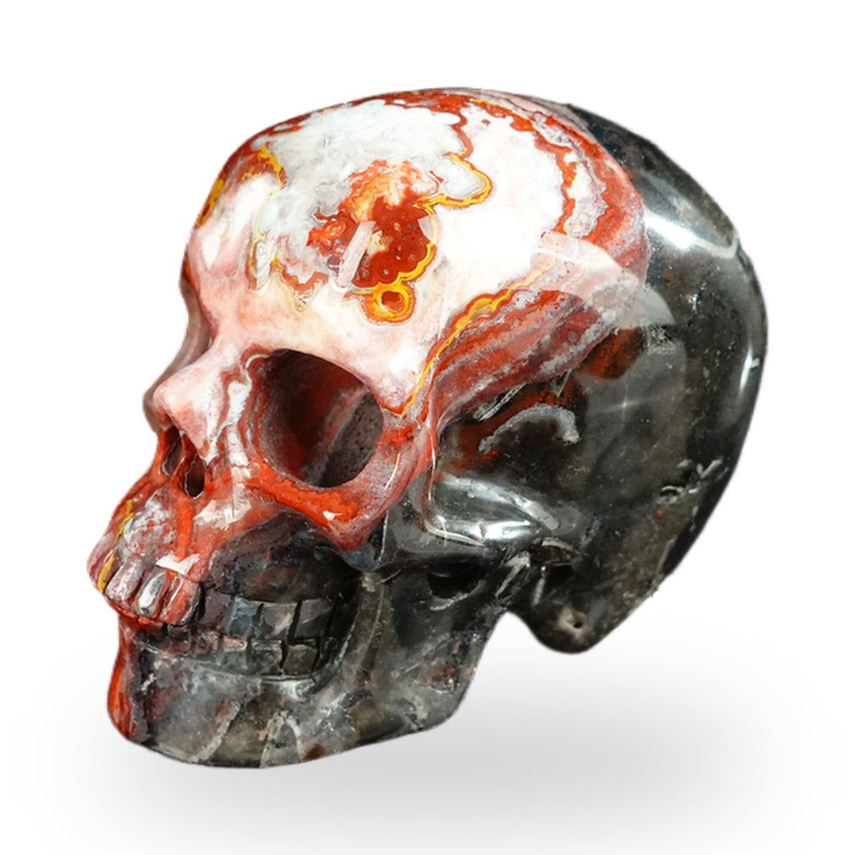 Red Crazy Lace Agate crystal skull 2.2" SKH20RC13 photo 8
