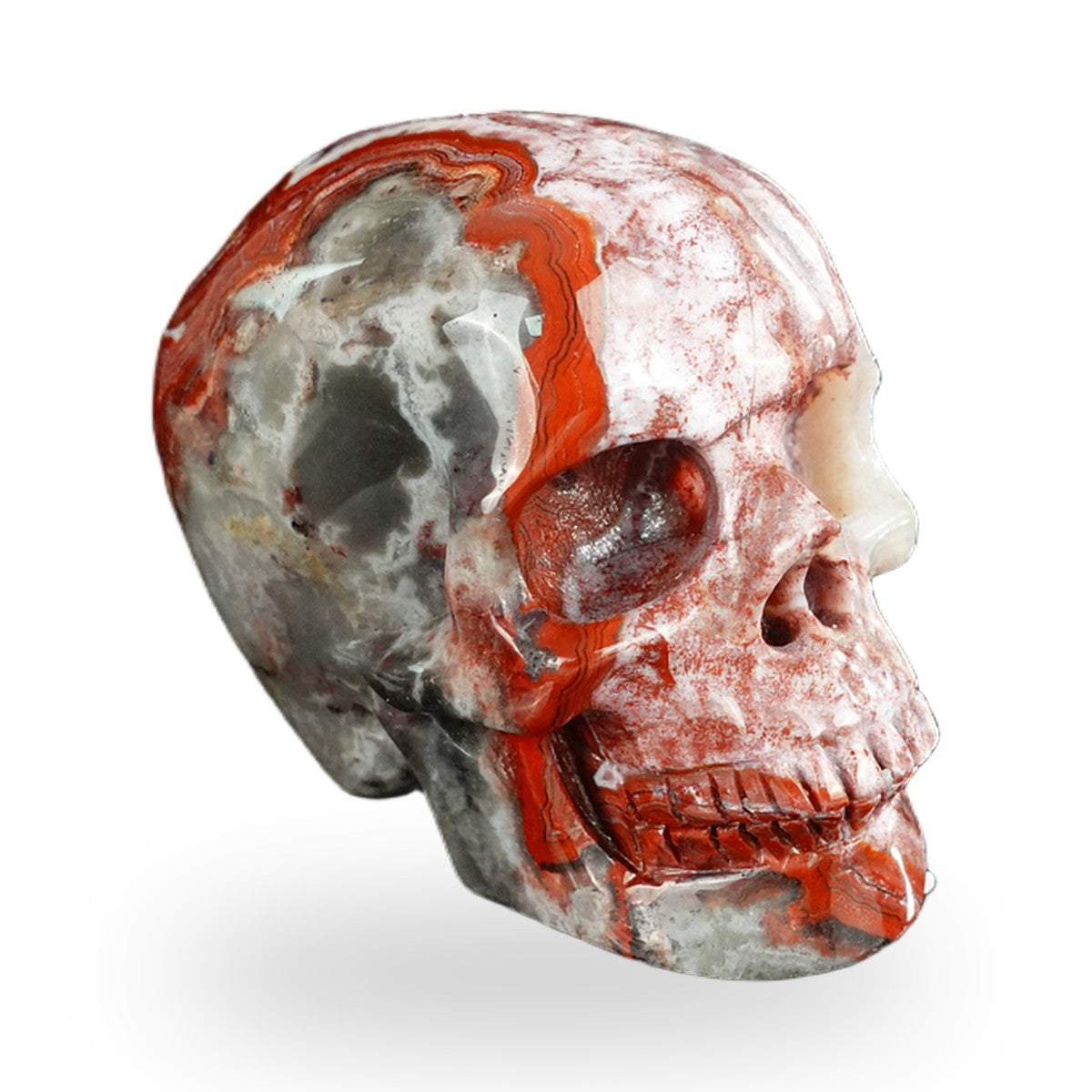 Red Crazy Lace Agate crystal skull 2.2" SKH20RC14 photo 3