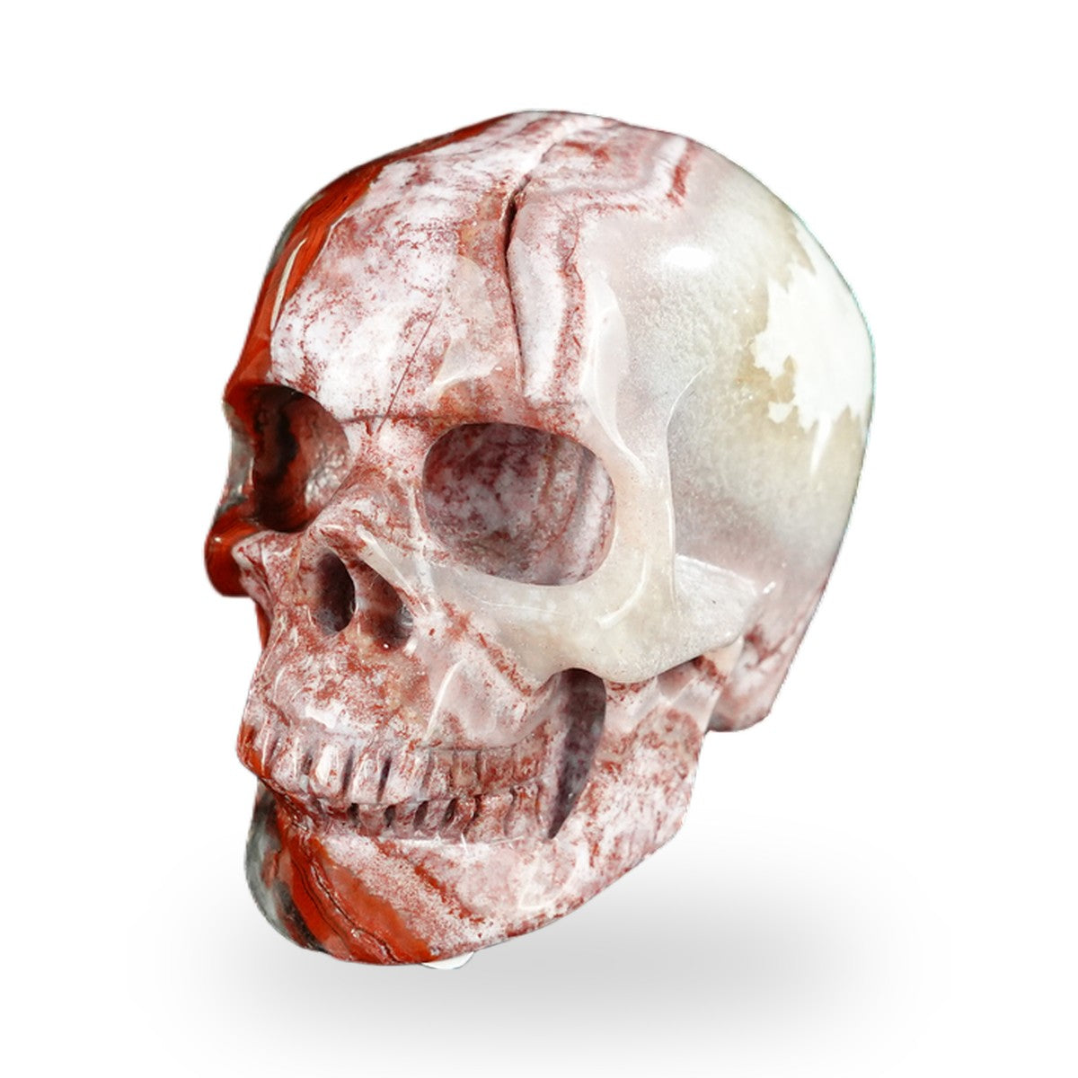 Red Crazy Lace Agate crystal skull 2.2" SKH20RC14 photo 8