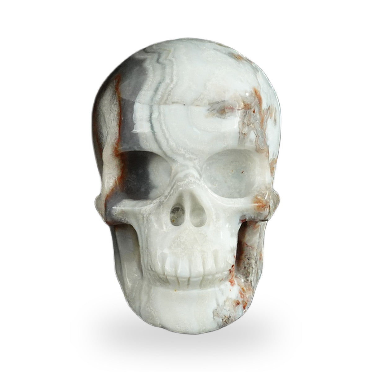Red Crazy Lace Agate crystal skull 2.2" SKH20RC15 photo 1