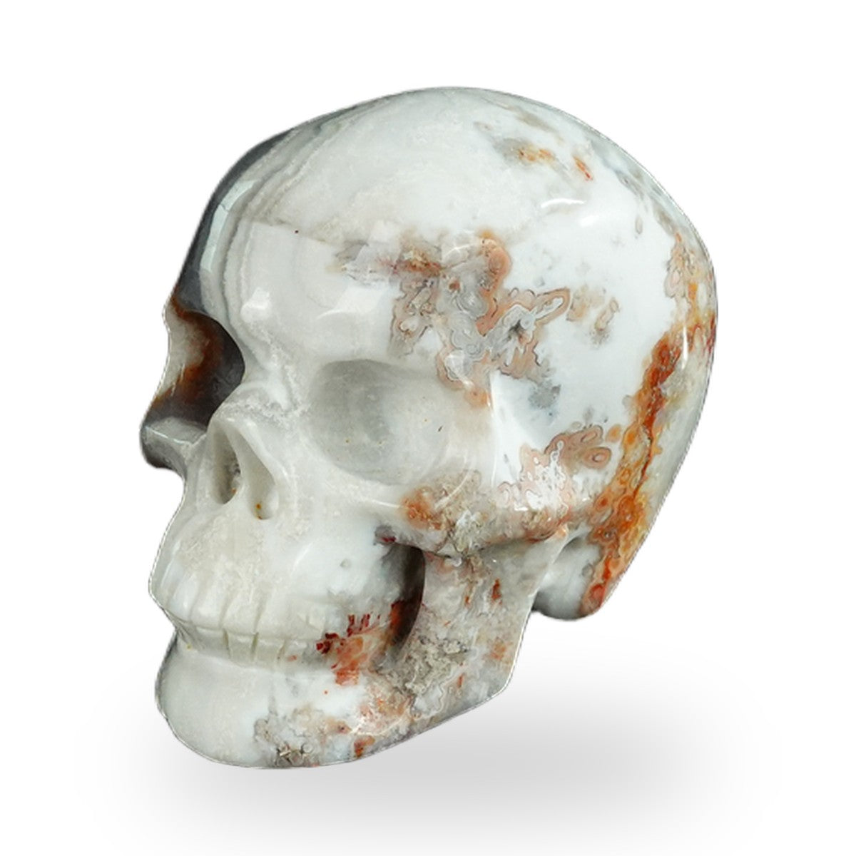 Red Crazy Lace Agate crystal skull 2.2" SKH20RC15 photo 8