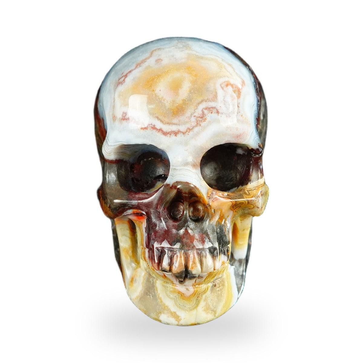 Red Crazy Lace Agate crystal skull 2.2" SKH20RC16 photo 1