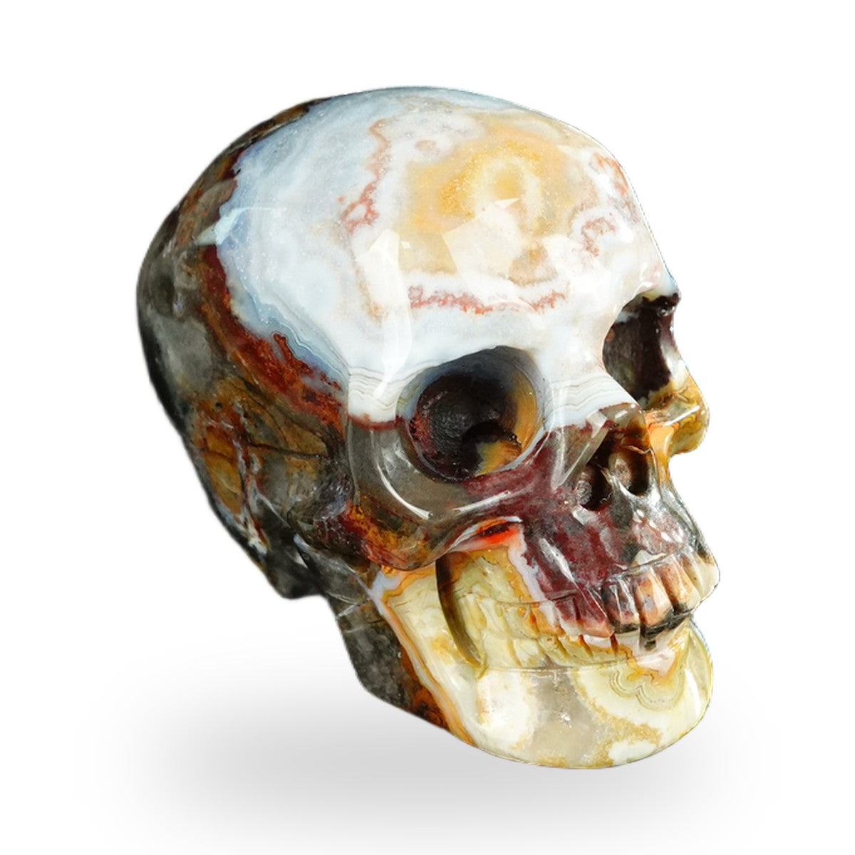 Red Crazy Lace Agate crystal skull 2.2" SKH20RC16 photo 3