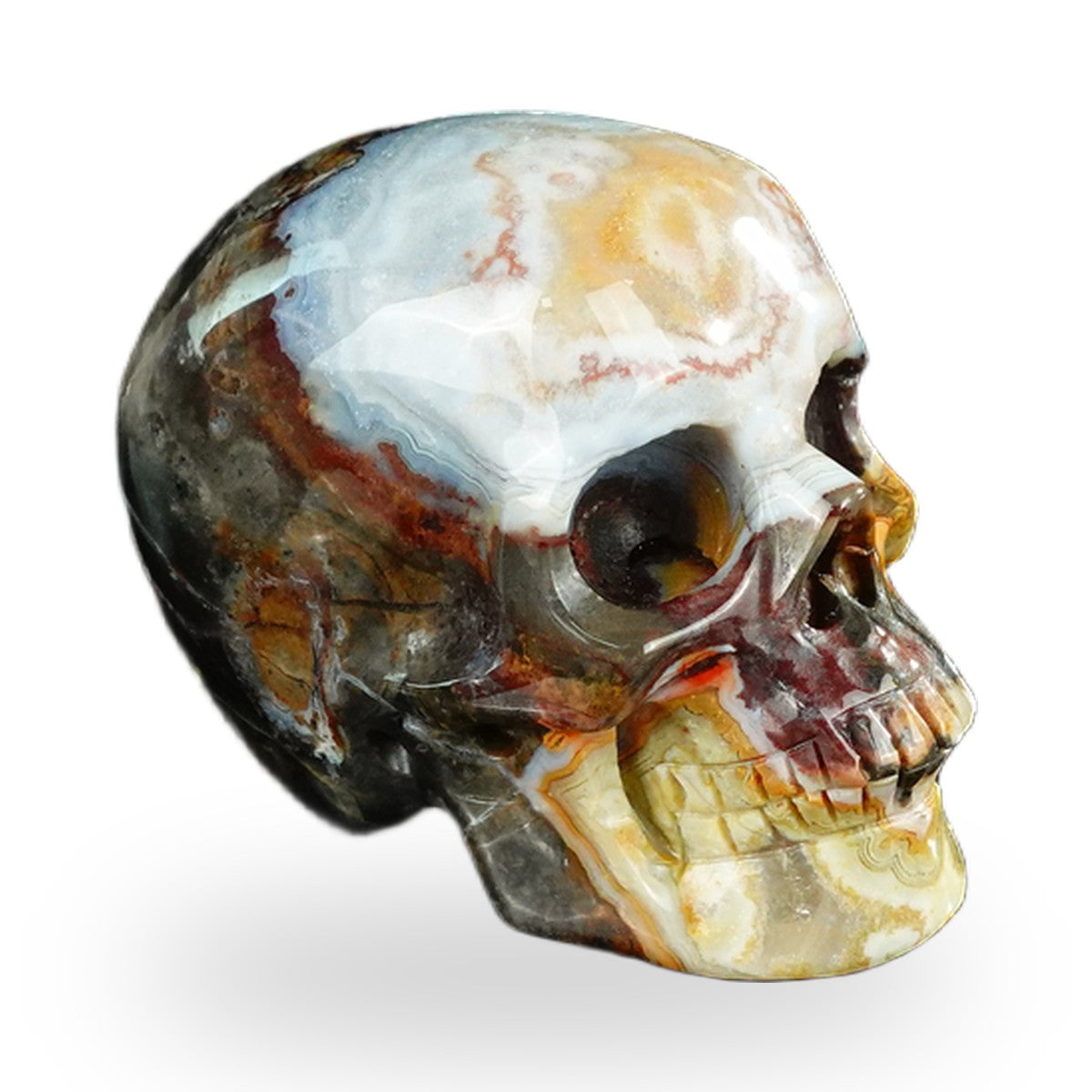 Red Crazy Lace Agate crystal skull 2.2" SKH20RC16 photo 4
