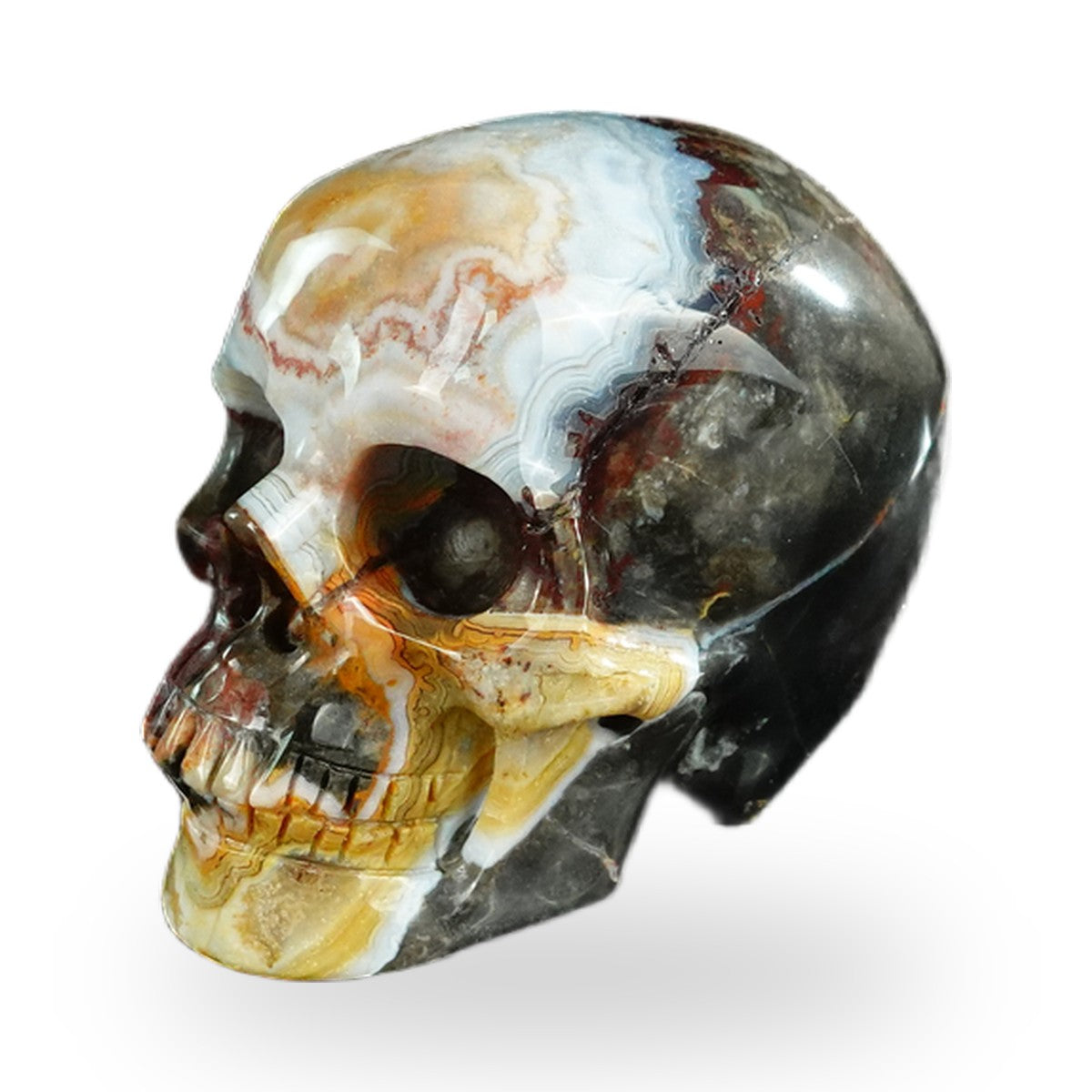 Red Crazy Lace Agate crystal skull 2.2" SKH20RC16 photo 7