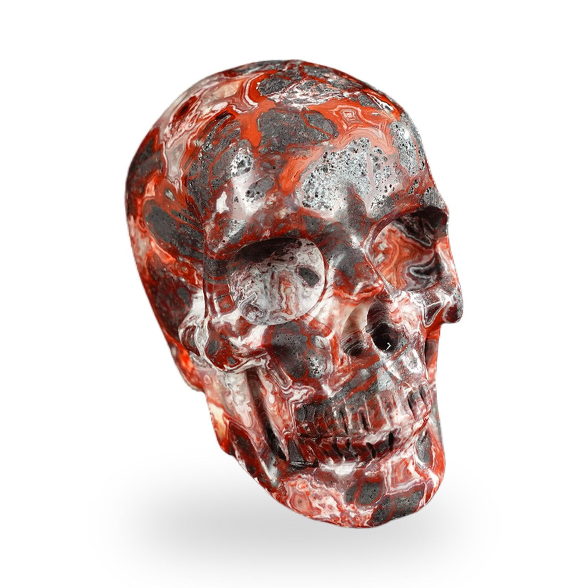 Red Crazy Lace Agate crystal skull 2.2" SKH20RC18 photo 2