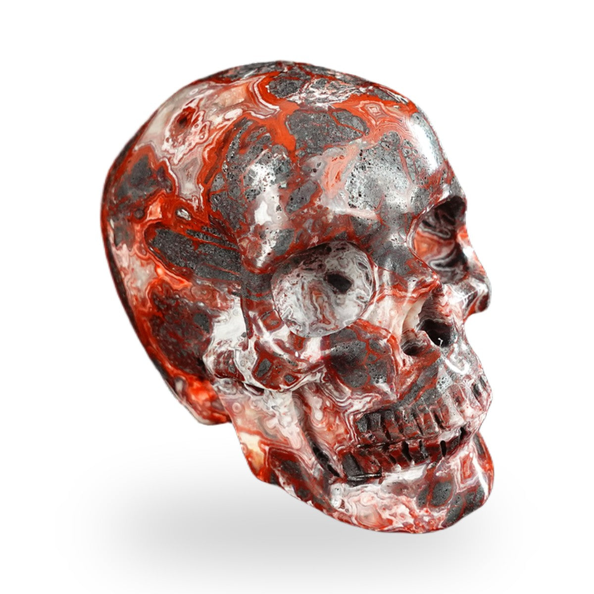 Red Crazy Lace Agate crystal skull 2.2" SKH20RC18 photo 3