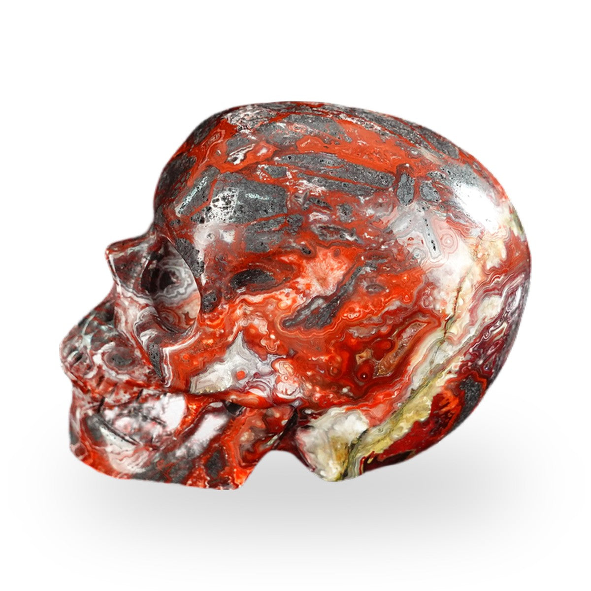 Red Crazy Lace Agate crystal skull 2.2" SKH20RC18 photo 6