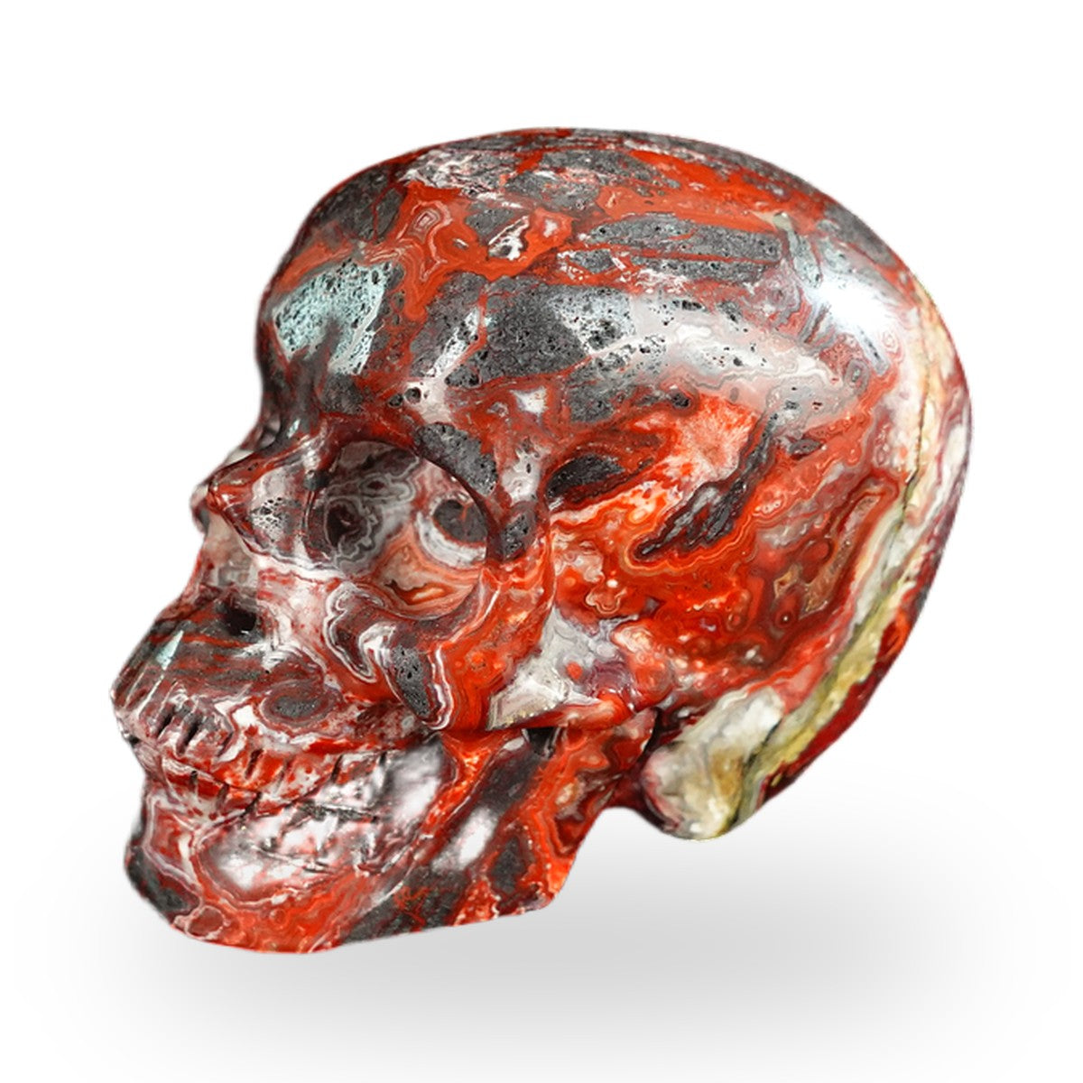 Red Crazy Lace Agate crystal skull 2.2" SKH20RC18 photo 7