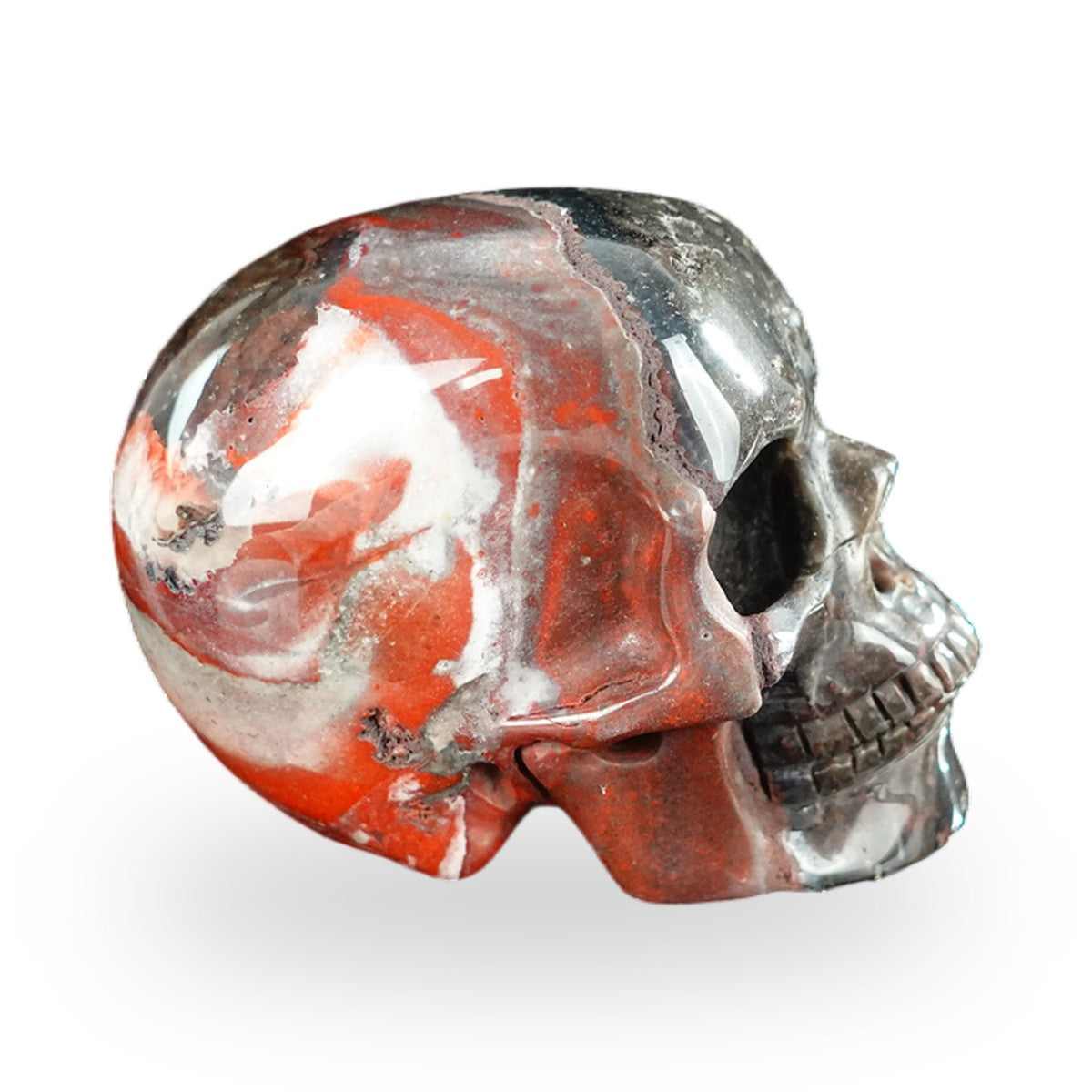 Red Crazy Lace Agate crystal skull 2.2" SKH20RC19 photo 5