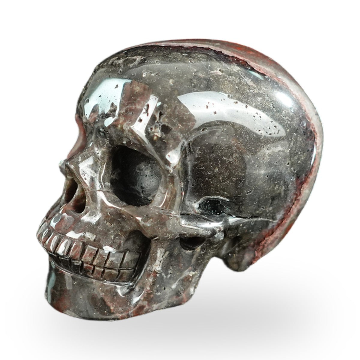Red Crazy Lace Agate crystal skull 2.2" SKH20RC19 photo 7